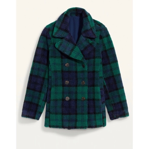 NEW 🐊 plaid Sherpa coat - Picture 4 of 7